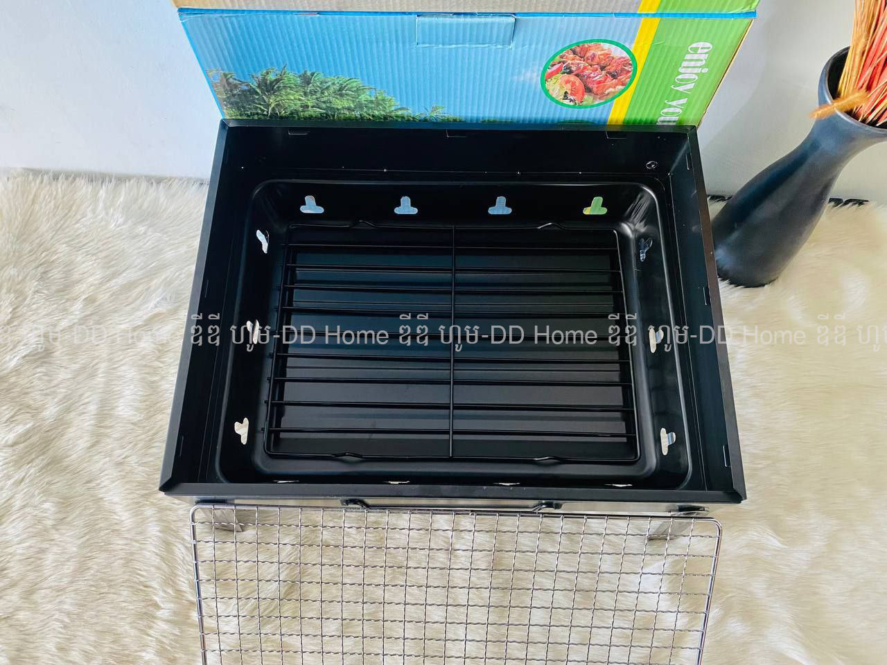 ចង្ក្រានអាំង ប្រើធ្យូង TL353 Portable Outdoor Folding Barbeque Charcoal Grill