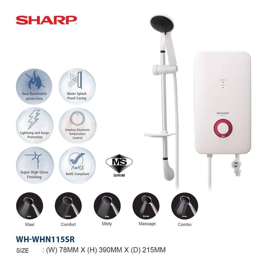 ម៉ាស៊ីនទឹកក្ដៅម៉ាក Sharp-WHN115SR