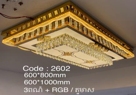 អំពូលដេគ័រ3ពណ៍+RGB 600*800mm 2602/2