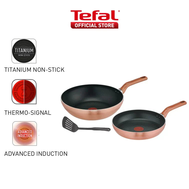 ឈុតខ្ទះ Tefal Set Pan 3pcs (FP24+WP28+Spatula) G808S3
