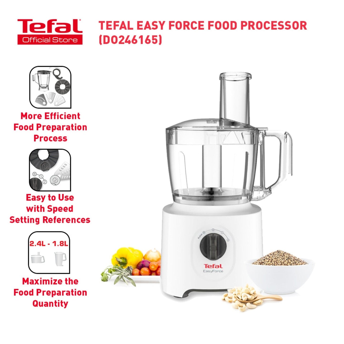 ម៉ាស៊ីនកិនគ្រឿង Tefal Food Processor 700W DO2461