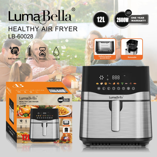 ម៉ាស៊ីនបំពងស្ងួត Luma bella Air Fryer 12.0L LB-60028