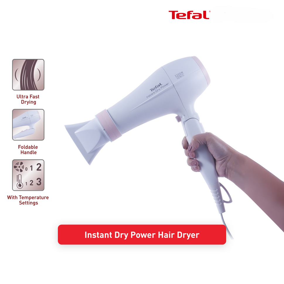 ម៉ាស៊ីនផ្លំសក់ Tefal Hair Dryer 2200W HV6092M0