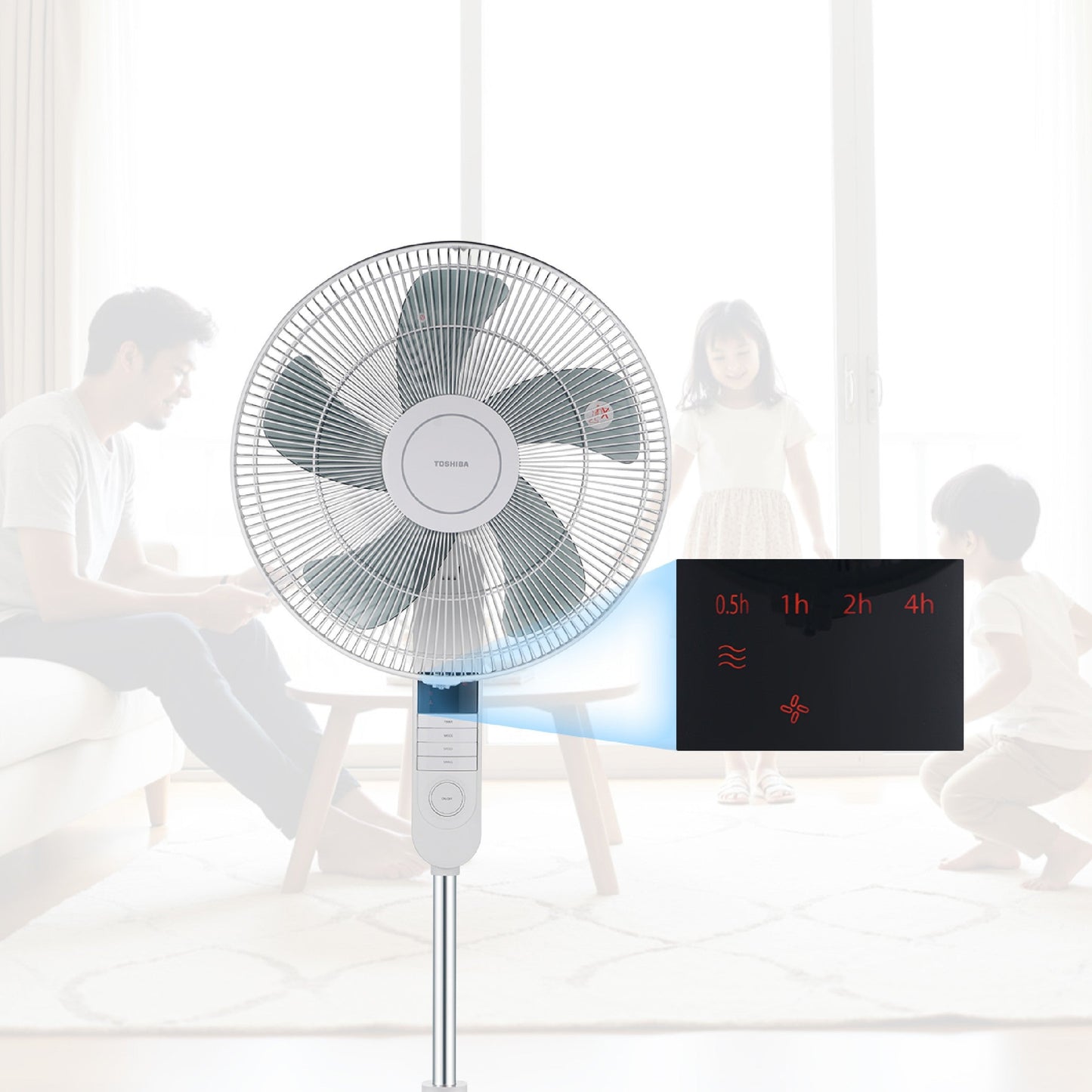 កង្ហារបញ្ឈមានតេឡេ Toshiba Stand Fan 16Inch F-ASC60KH(W)