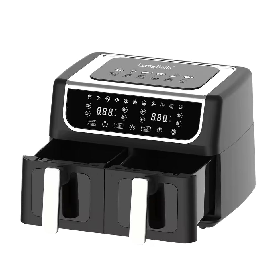 ម៉ាស៊ីនបំពងស្ងួត2ថត Luma bella Air Fryer double slot 5.5L+5.5L LB-60015