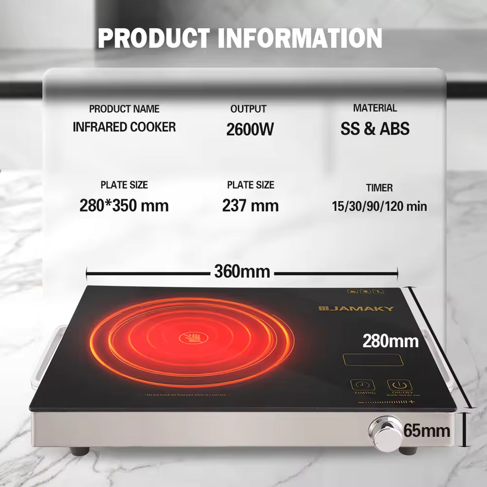 ចង្ក្រានអគ្គិសនី JAMAKY Electric Stove 2800W JMK7003