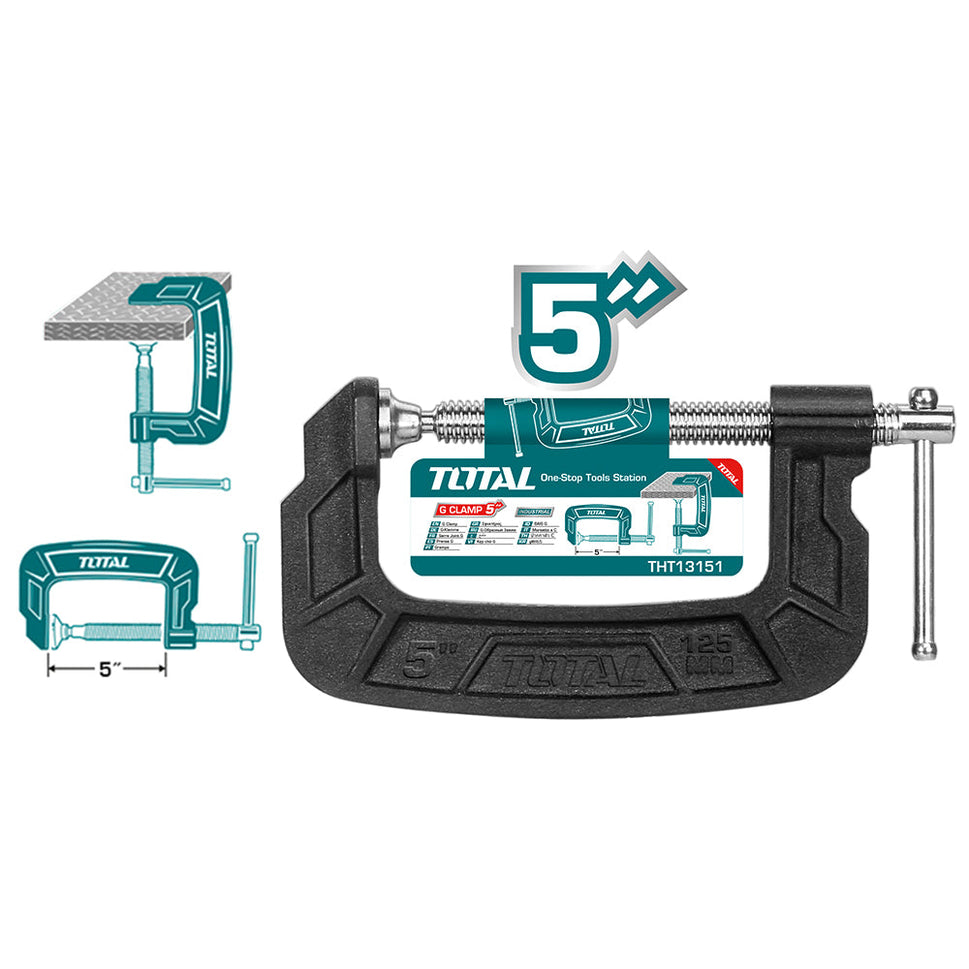 អង្គំអក្សG Total G Clamp (5") THT13151