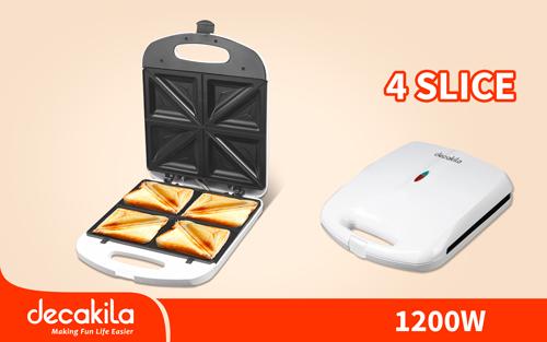 ម៉ាស៊ីនកៀបសាំងវិច4មុខ Decakila Sandwich Maker 1200W KEEC071W