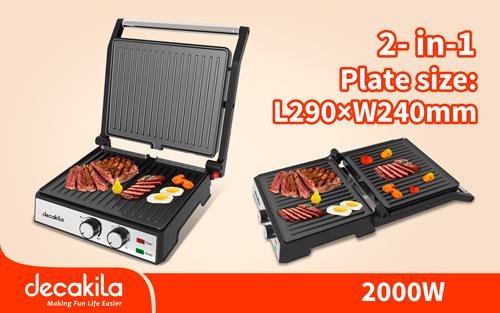 ចអ្ក្រានអាំងកៀប Decakila Contact Grill 2000W KEEC079M