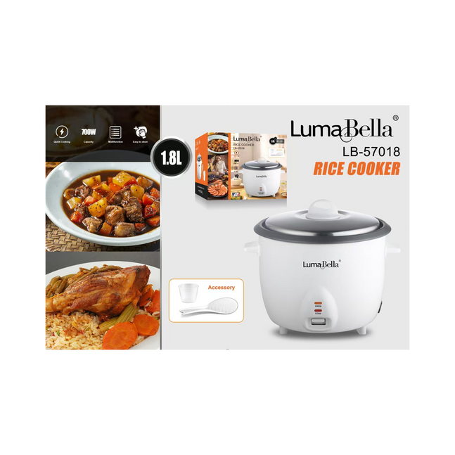 ឆ្នាំងដាំបាយអគ្គិសនី Luma bella Rice Cooker 1.8L LB-57018