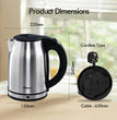 កំសៀវដាំទឹកអគ្គិសនី Powerpac Stainless Steel Kettle 1.8L PPJ2003