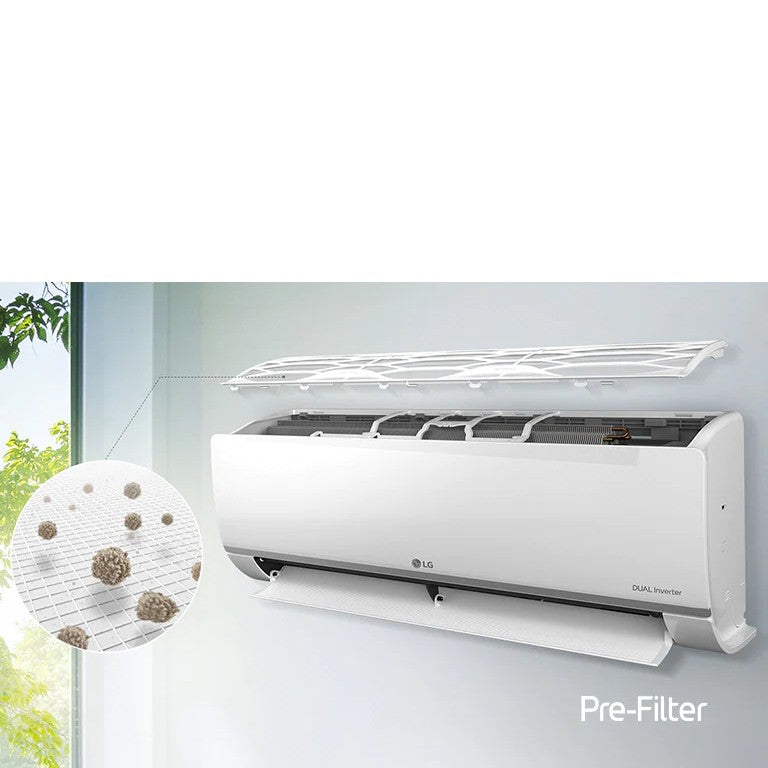 ម៉ាស៊ីនត្រជាក់ LG Air Conditioner Wifi Skin Care kill virus 1.5HP S3-Q12JA2PA