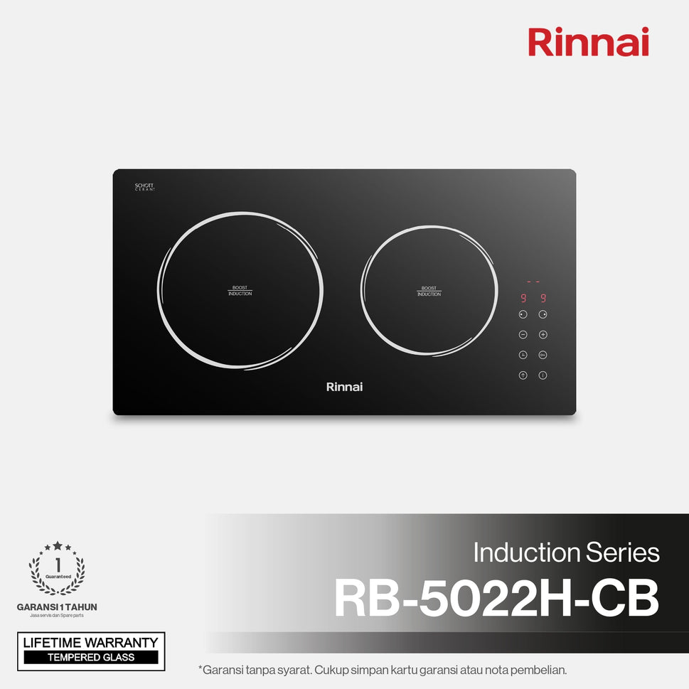 ចង្ក្រានអគ្គិសនីមុខពីរ Rinnai Electronic Stove 3400W RB-5022H-CB