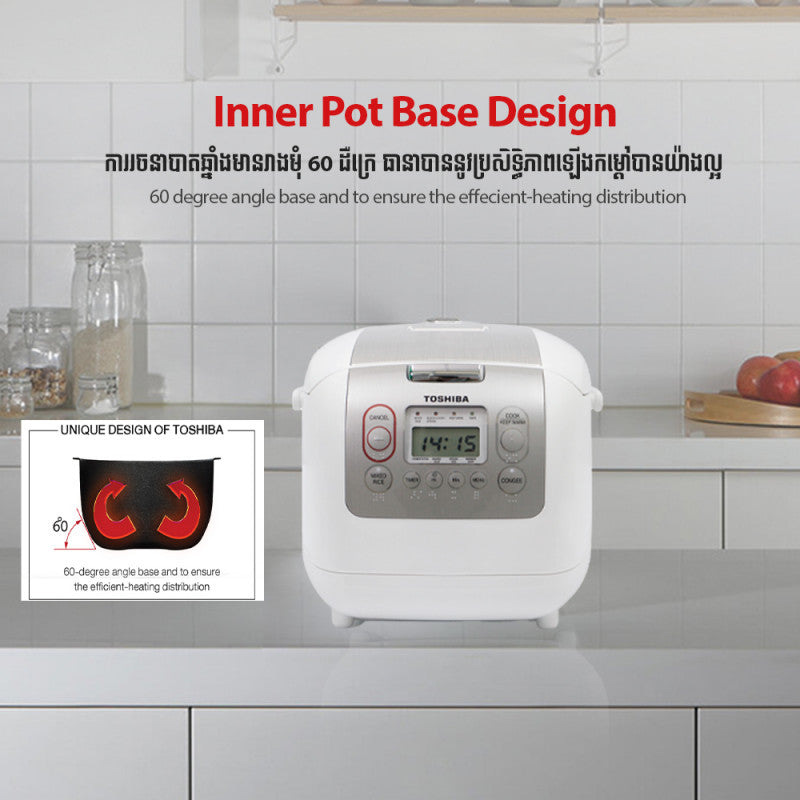 ឆ្នាំងបាយអគ្គិសនី Toshiba Digital Rice Cooker 1.8L RC-18NMFKH