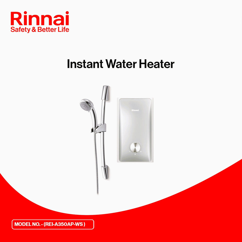 ម៉ាស៊ីនទឹកក្ដៅ Rinnai Water Heater 3500W REI-A350AP-WS