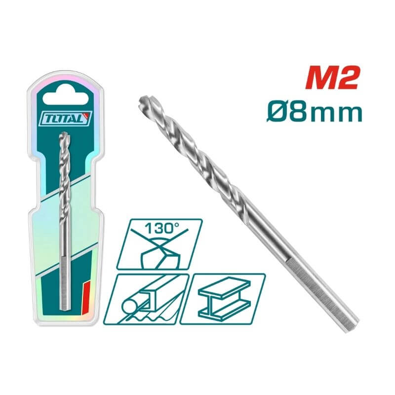 ផ្លែស្វានដែក Total M2 HSS Drill Bit 8mm TAC1200801