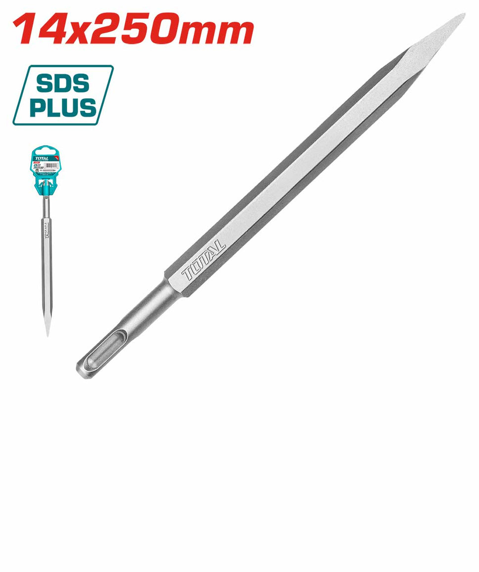 ផ្លែដាប់បេតុងមុខស្រួច Total SDS Plus Pointed Chisel (14mm*250mm) TAC1511141