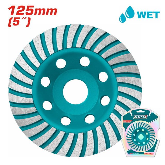 ផ្លែខាត់ Total Segmented Turbo Cup Grinding Wheel (125mm*20mm) TAC2411251