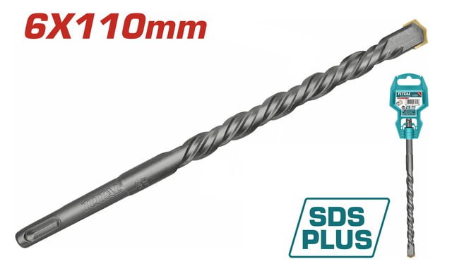 ផ្លែស្វានបេតុង Total SDS Plus Hammer Drill Bit (6mm*110mm) TAC310601