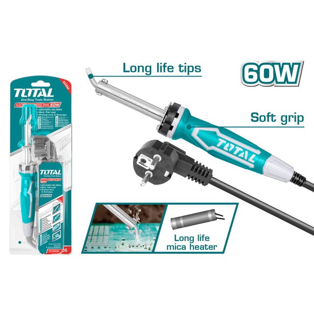 ក្បាលផ្សារសំណរក្បាលកោង Total Electric Soldering Iron (60W) TET2606