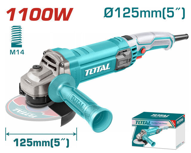 ម៉ូទ័រឆាប Total Angle Grinder 125mm 1100W TG11012556
