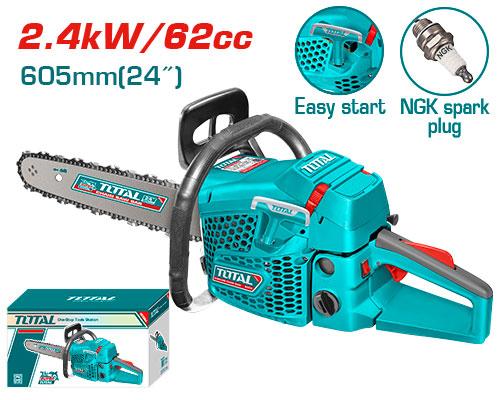ម៉ាស៊ីនកាត់ឈើប្រើសាំង Total Gasoline Chain Saw 62cc TG5602411