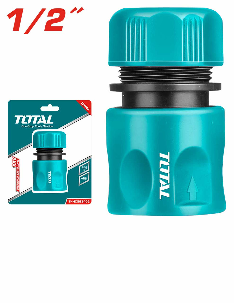 តំណក្បាលបាញ់ទឹក Total Plastic Hose Quick Connector THHCS01122