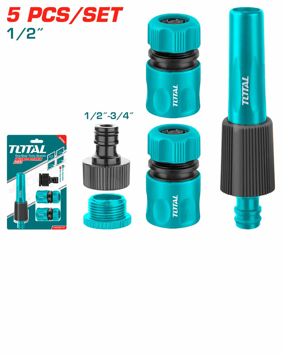 តំណក្បាលបាញ់ទឹក Total Twist Nozzle Set 5pcs THHCS05122