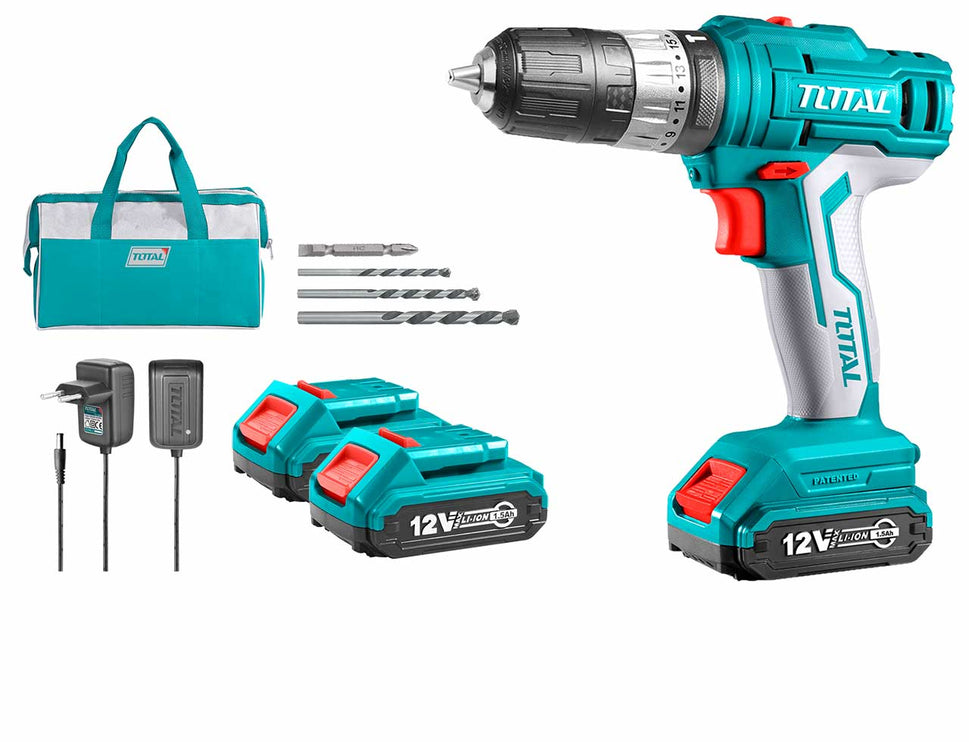 ម៉ូទ័រស្វានប្រើថ្ម(ថ្ម2) Total Li-Ion Cordless Impact Drill (12V) TIDLI1222