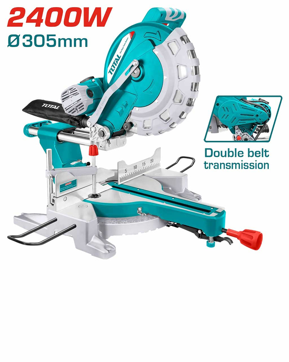 ម៉ូទ័រកាត់់ញ៉ូមមានបូម Total Mitre Saw 305-30mm 2400W TS42183057