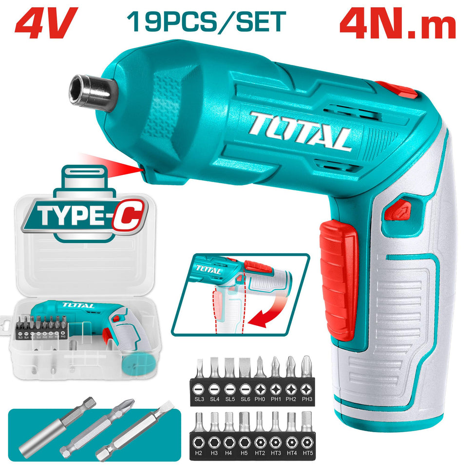 ម៉ូទ័រមួលវីស Total Cordless Screwdriver (4V) TSDLI0442