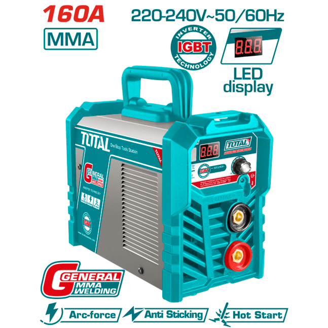 ប៉ុសផ្សារធូប 4mm 160A(45%) Total Inverter MMA Welding Machine TW216028
