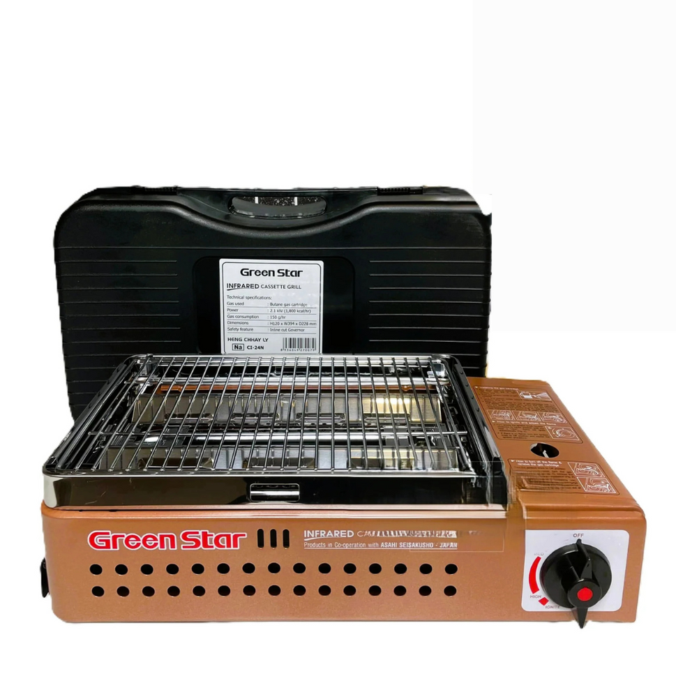 ចង្ក្រានហ្គាសអាំងសាច់ GreenStar Cassette Grill Stove CI-24N
