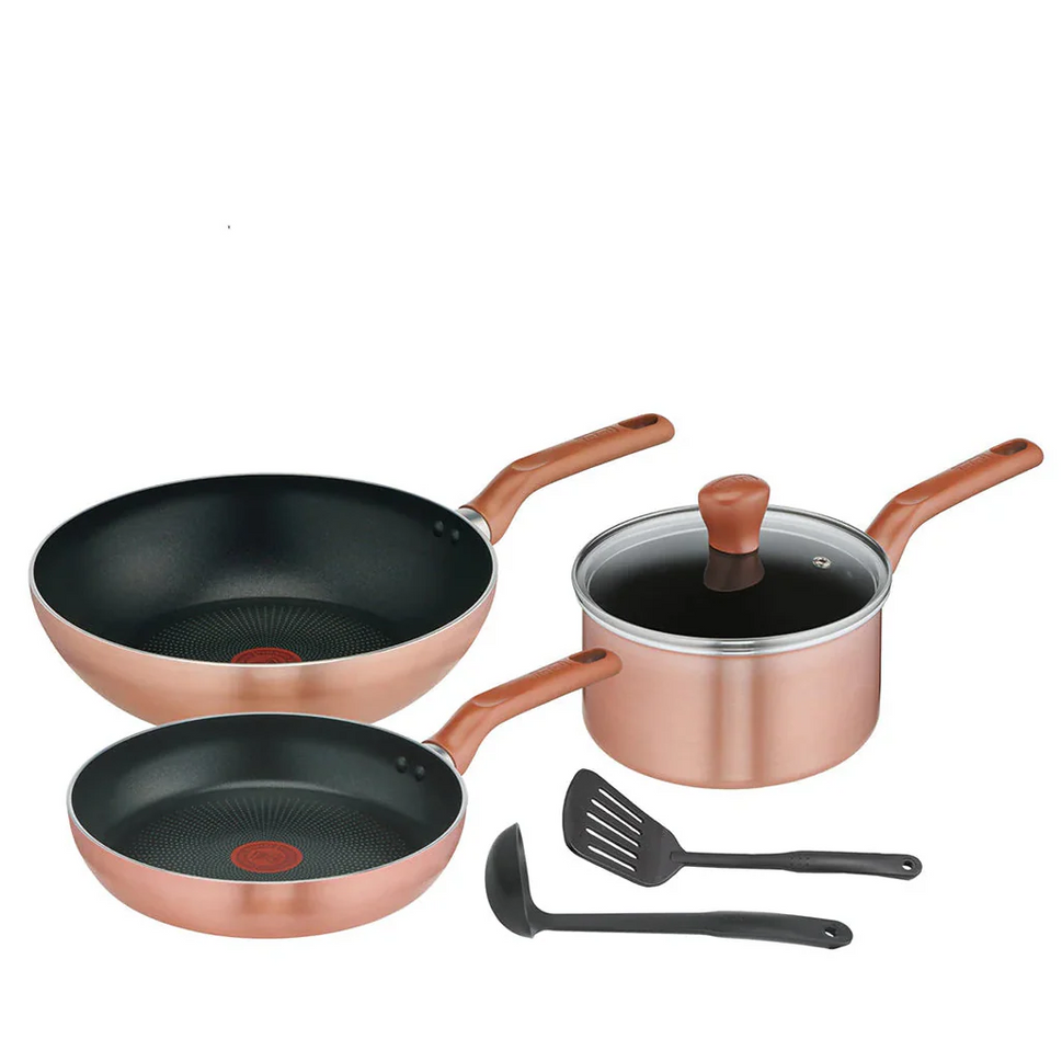 ឈុតខ្ទះ Tefal Set Pan 6pcs (FP24+WP28+SCE18L+Spatula+Ladle) G808S6