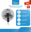 កង្ហាជាប់ជញ្ជាំង Midea Industrial Wall Fan 18Inch With 3 Speed Level MFW180M0BMK