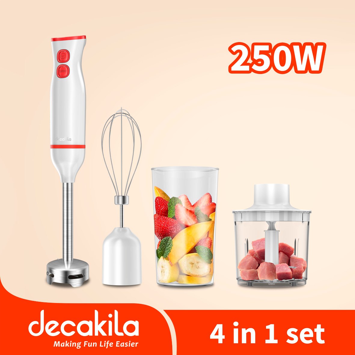 ម៉ាស៊ីនក្រឡុក 4in1 Decakila KEJB003W