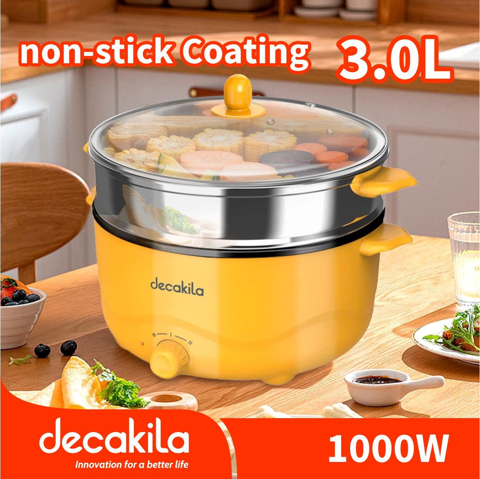 ឆ្នាំងស៊ុបនឺងចំហុយ 3L 1000W Decakila Electric Cooker KEEC076Y