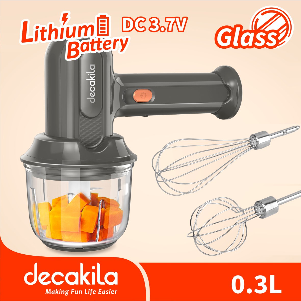 ម៉ាស៊ីនក្រឡុក 2in1 0.3L Decakila KMMX019G