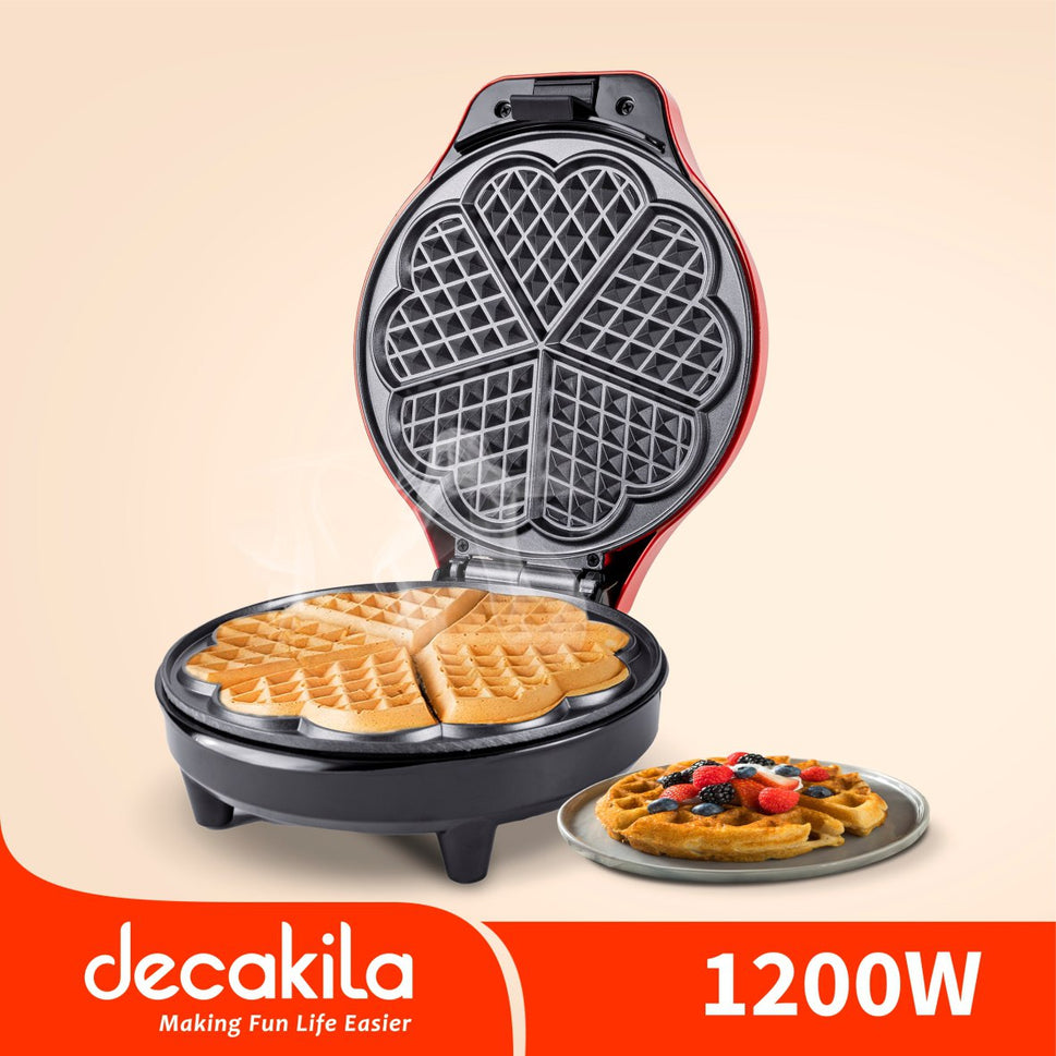 ម៉ាស៊ីនដុតនំ Waffle មូល 1200W Decakila KEEC016W