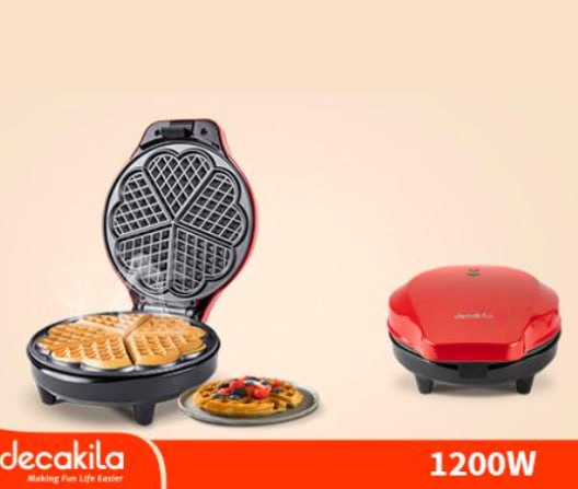 ម៉ាស៊ីនដុតនំ Waffle មូល 1200W Decakila KEEC016W