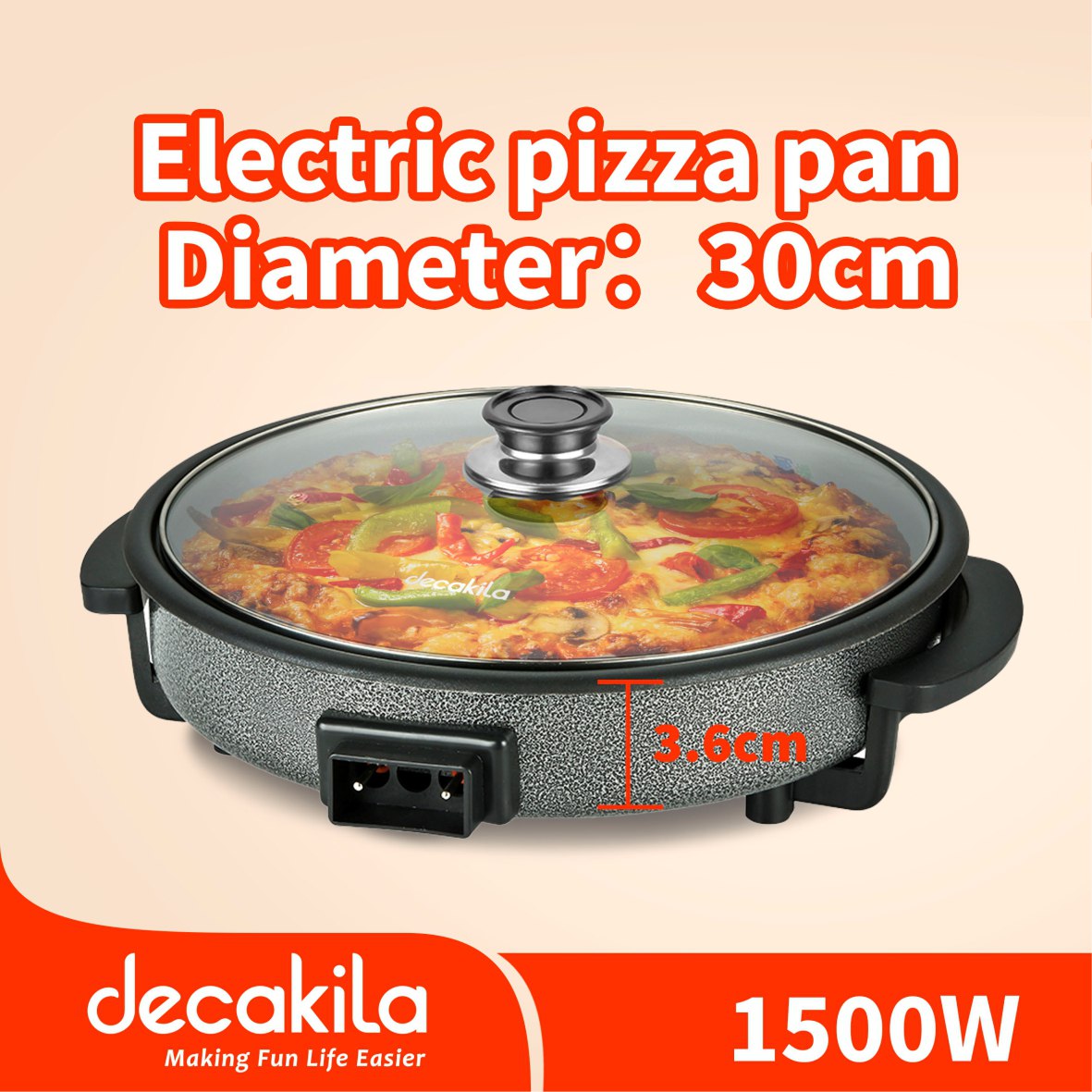 ឆ្នាំងដុត Pizza 1500W Decakila KEEC052B