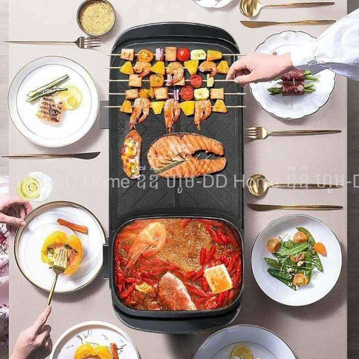 ចង្ក្រានអាំងសាច់+ស៊ុប Sokany Hot Pot And Grill SK-2208