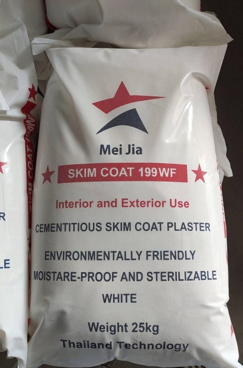 ម្សៅបៀកជញ្ជាំង Mei jia Skim Coat 20kg /50បាវ
. យកចាប់ពី 50បាវទើបទទួលបានតម្លៃពិសេសនេះ