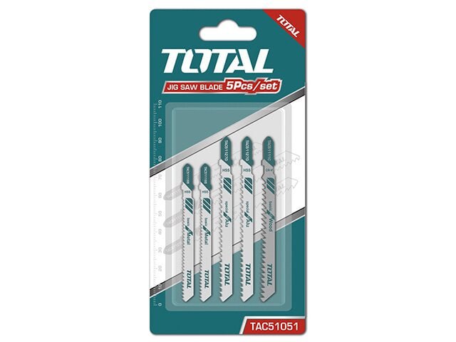 ផ្លែឃ្វៀលឈុតកាត់ឈើ Total Jig Saw Blade Set 5pcs TAC51051