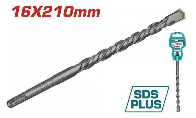 ផ្លែស្វានបេតុង Total SDS Plus Hammer Drill Bit (16mm*210mm) TAC311602