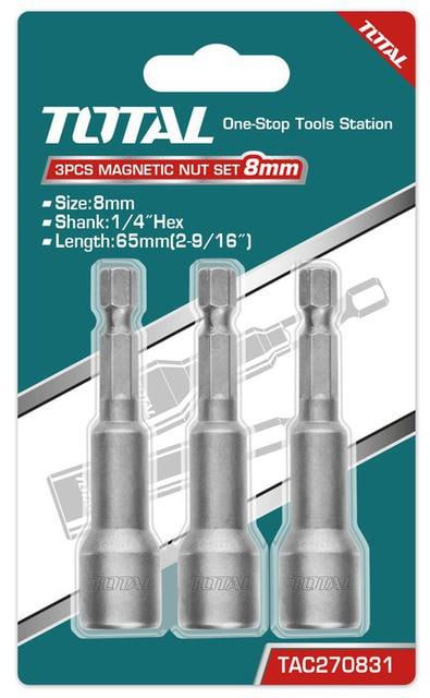 សោដោះប្រឡង់ Total Magnetic Nut Set 3pcs(8mm) TAC270831