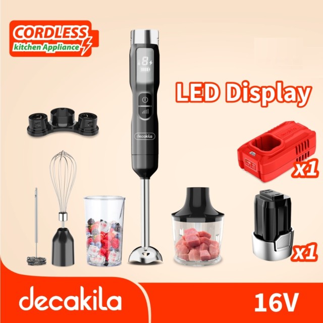 ម៉ាស៊ីនក្រឡុក 4in1 Decakila Cordless Hand Blender KMJB055B