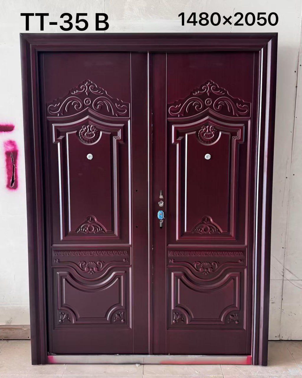 ទ្វាភ្លោះសុវតិ្តភាព ឥដ្ឋ10 1480x2050cm TT-35B
