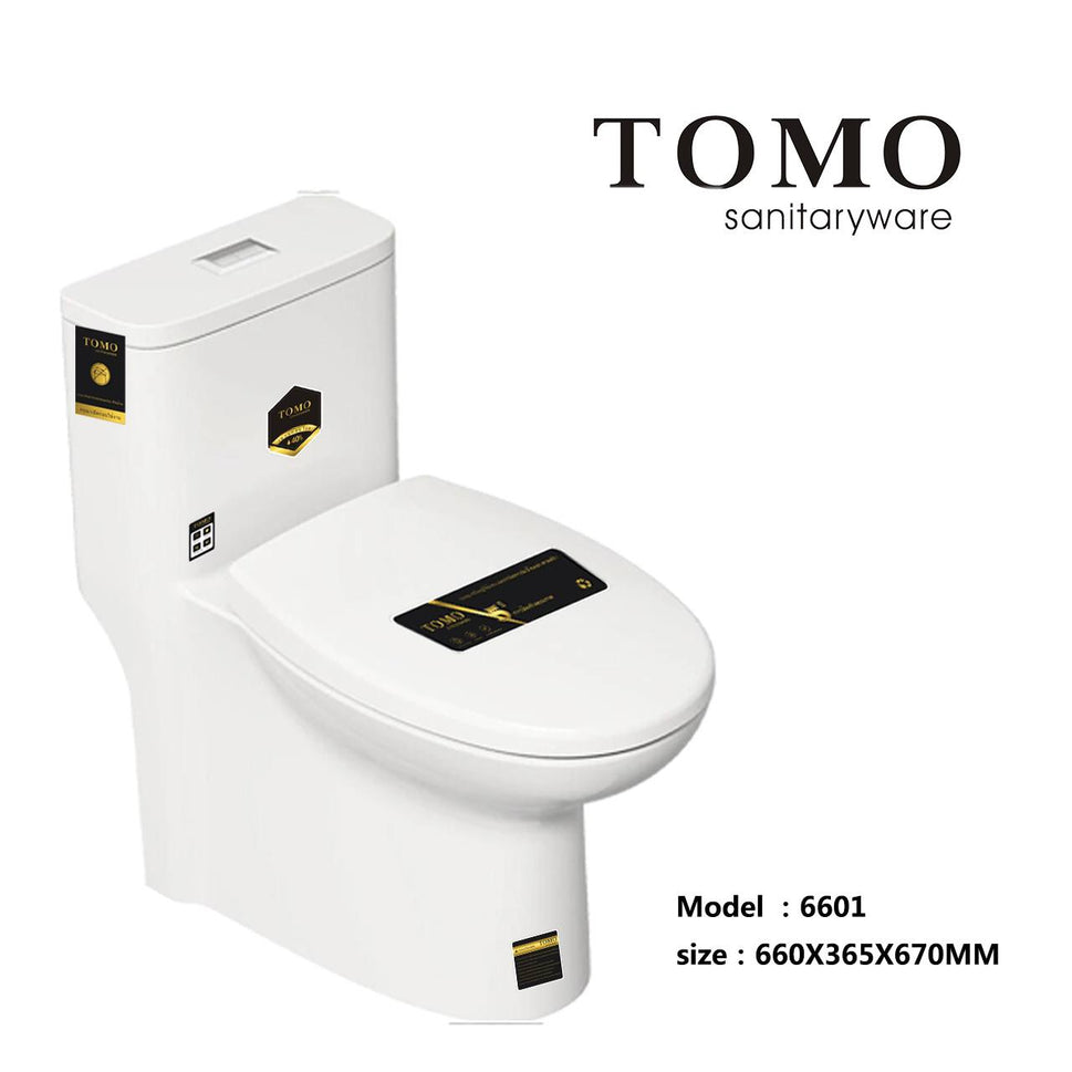 បង្គន់ឈុតធុងទឹកជាប់ TOMO Toilet 6601