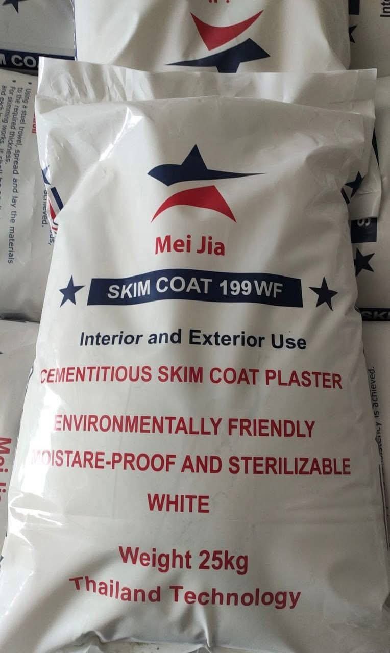 ម្សៅបៀកប្រផេះ Mei Jia Skim Coat 20kg / 50បាវ, 
. យកចាប់ពី 50បាវទើបទទួលបានតម្លៃពិសេសនេះ